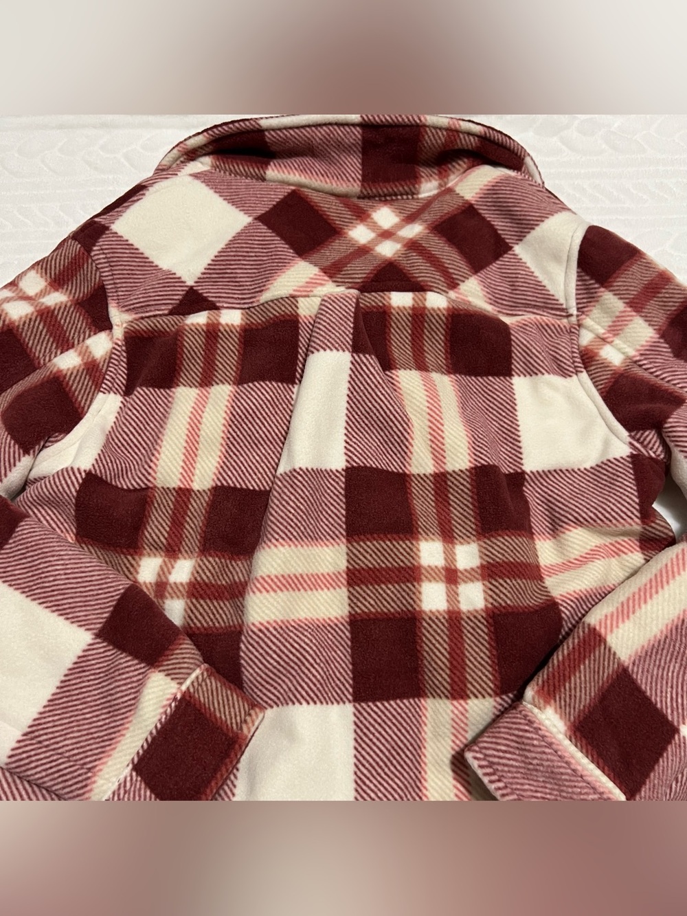 💗 *NEW* Member’s Mark - Girls' Plaid Sherpa-Lined Button-Up Shirt Jacket - Picture 10 of 13